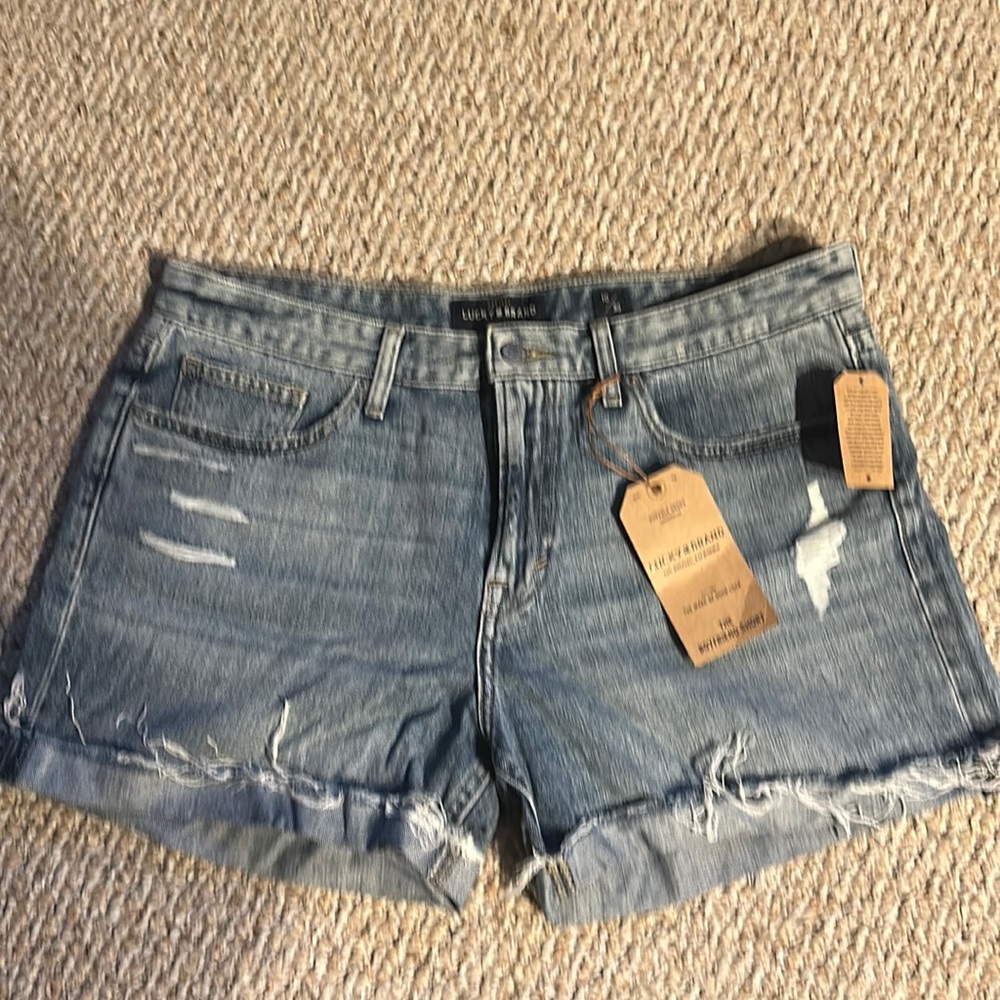 Distressed Lucky brand denim shorts